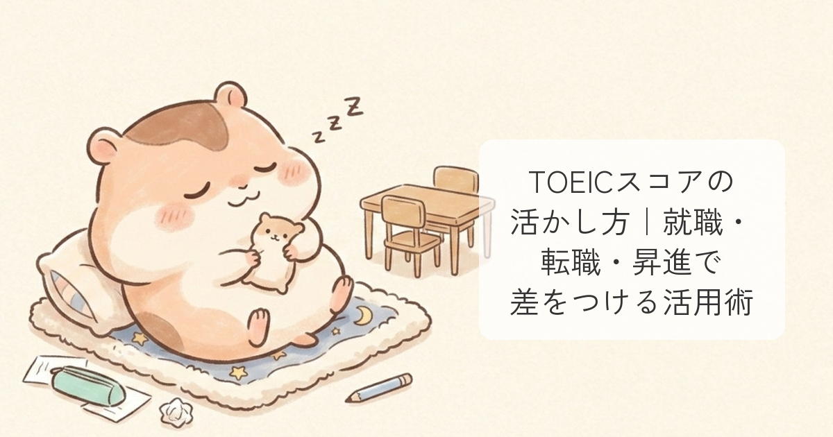 TOEICスコアの活かし方